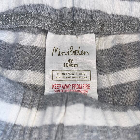 Mini Boden Kids Sz 4 104 cm Pajama Bottoms Jogger Pants Stripe Unisex Loungewear - Picture 3 of 6